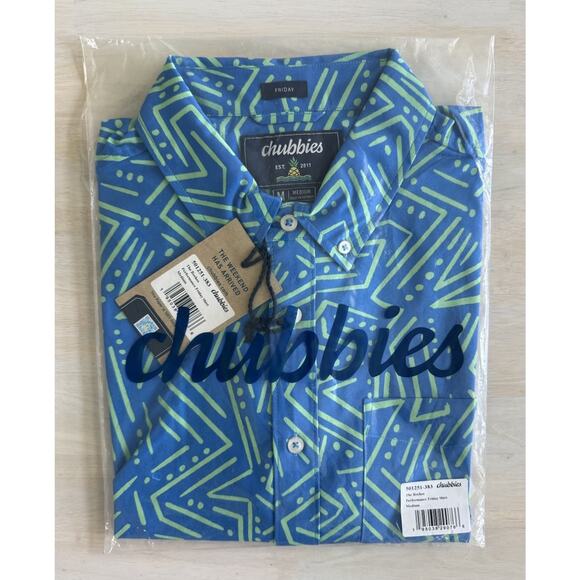 Chubbies Performance Friday Shirt. “The Rockos” Men’s Medium, NEW WITH TAGS - Picture 1 of 4